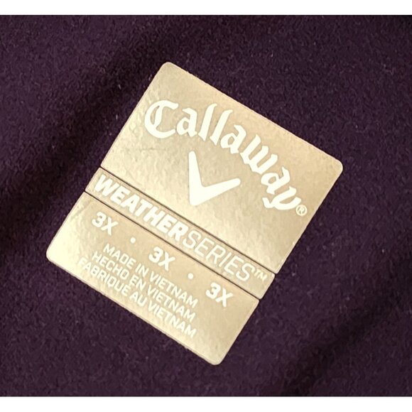 Callaway Golf Lightweight 1/4 Zip Pullover Weather Series Opti Dri 3XL Aquapel - Picture 4 of 7